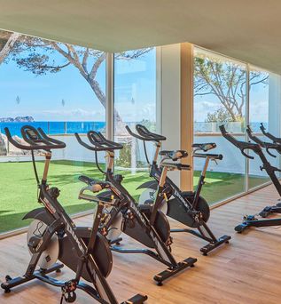 Universal Mallorca Travel Universal Hotel Lido Park Fitnessraum Rad Meerblick 
