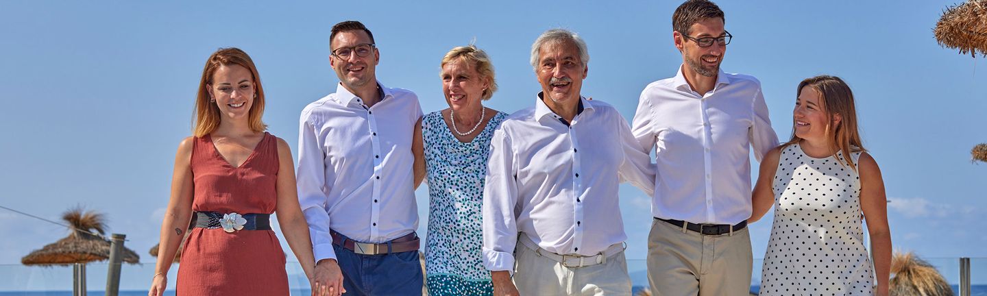 Universal Mallorca Ferien Familie Erhart Fabienne, Timon, Monika, Philippe, Yannik, Mirtha Erhart Portrait