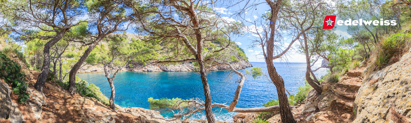 Wanderung Küsten Natur auf Mallorca Blick auf das Meer