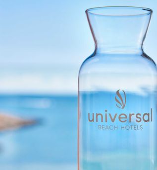Universal Mallorca Travel Universal Hotel Aquamarin Sant Elm Beach Club Hotel Wasserflasche zum wiederbefüllen