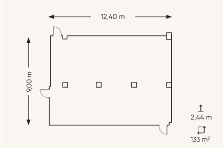 Plan Seminar- Tagungs- Meetingraum Salinas im Universal Hotel Romantica